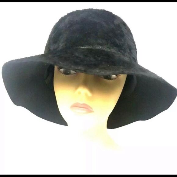 Vintage 50s Duchess Felt Furlike Hat Wide Brim Y - Picture 8 of 8
